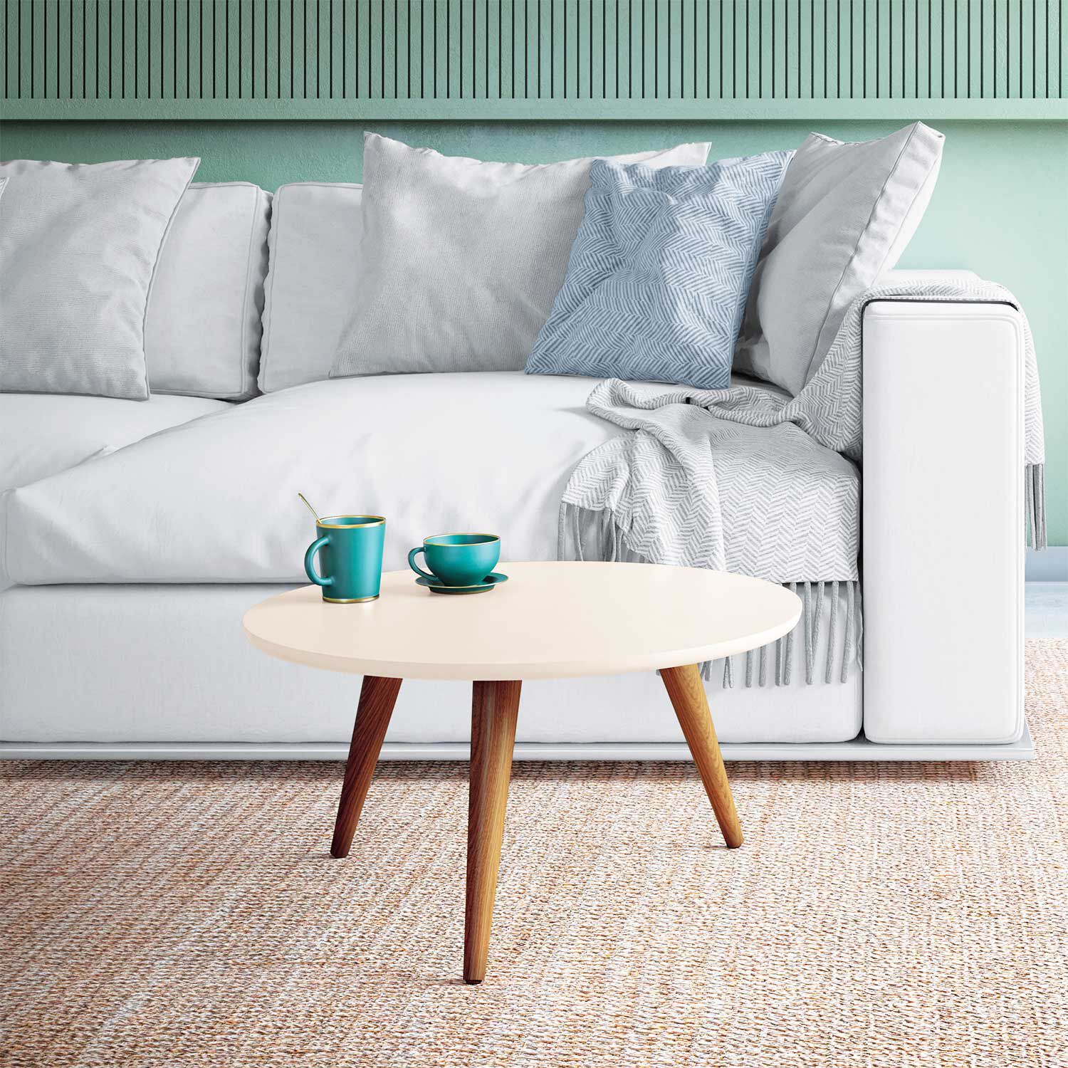 Set Mesa De Centro + Mesa Lateral Alba Off White image number 1.0