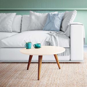Set Mesa De Centro + Mesa Lateral Alba Off White