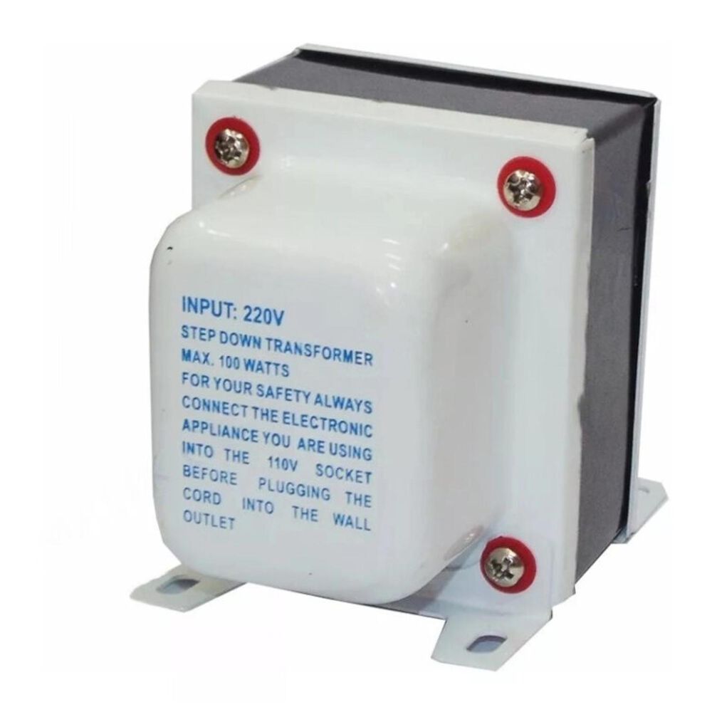 Transformador De Electricidad 100w 220v A 110v Blanco image number 2.0