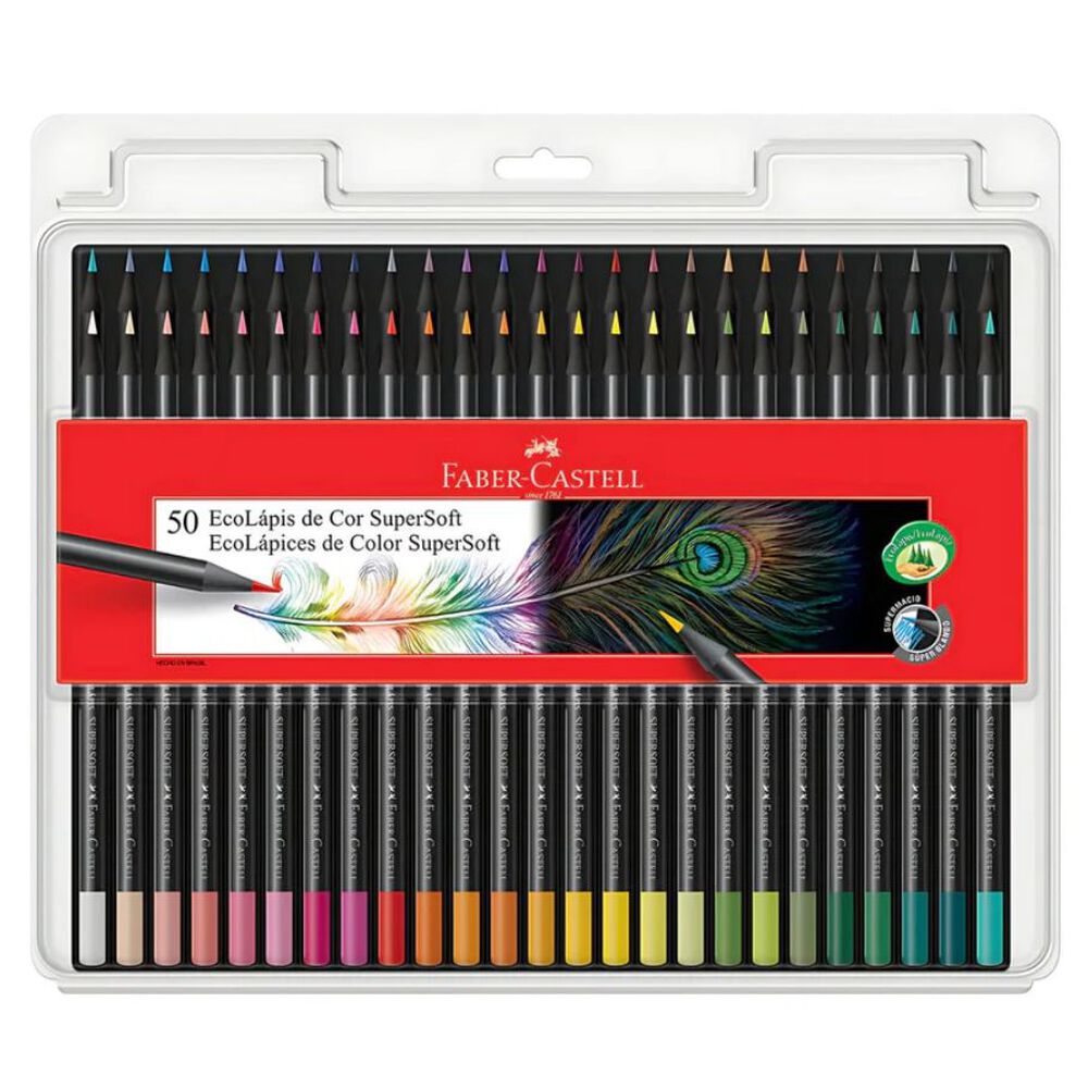 L&aacute;pices De Colores Supersoft 50 Und Faber Castell image number 0.0