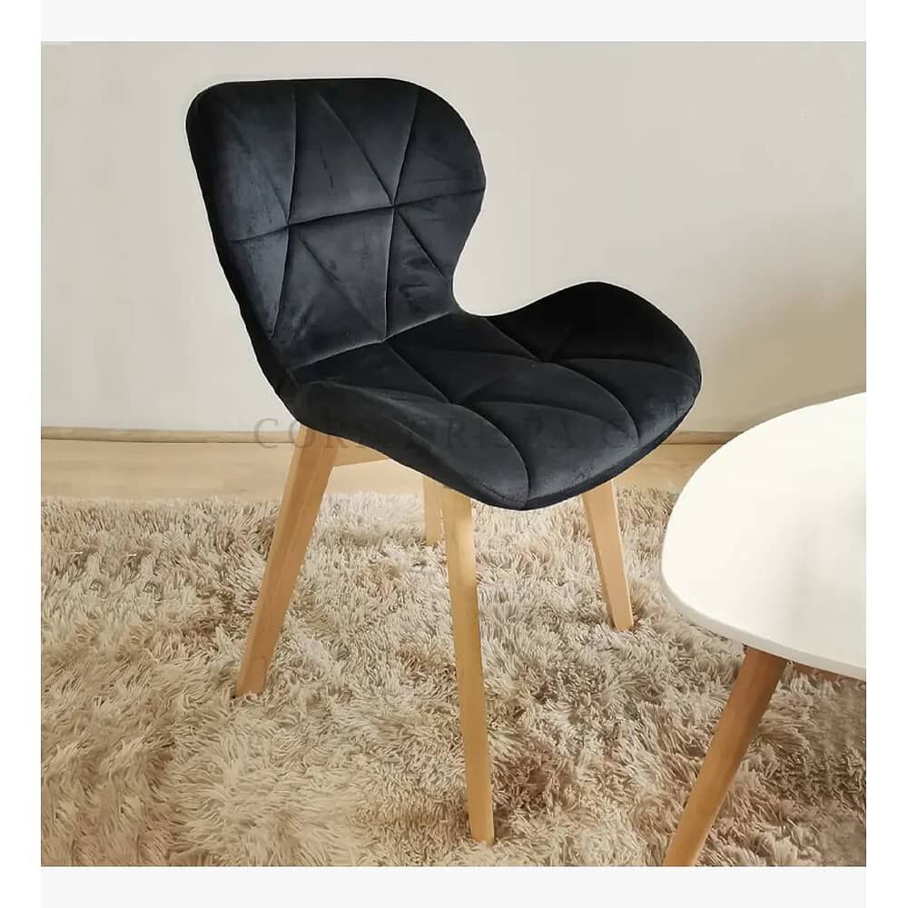 Pack De Sillas Mariposa Para Manicurista Velvet Negro image number 3.0