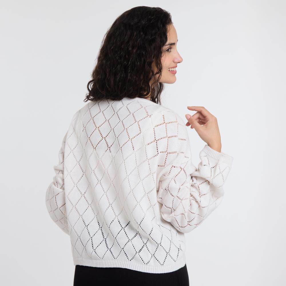 Sweater Crop Manga Larga Cuello Redondo Mujer Freedom image number 3.0