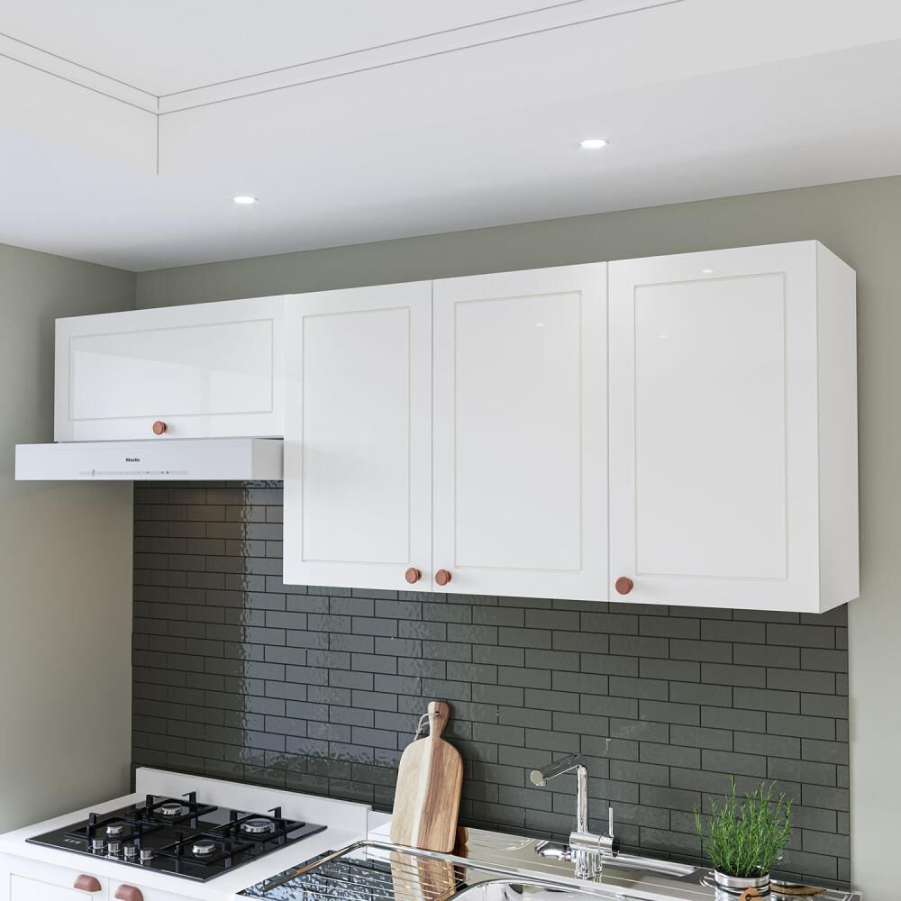 Mueble De Cocina Aereo Perola Vekkahome 4 Puertas Blanco/caf&eacute; image number 5.0