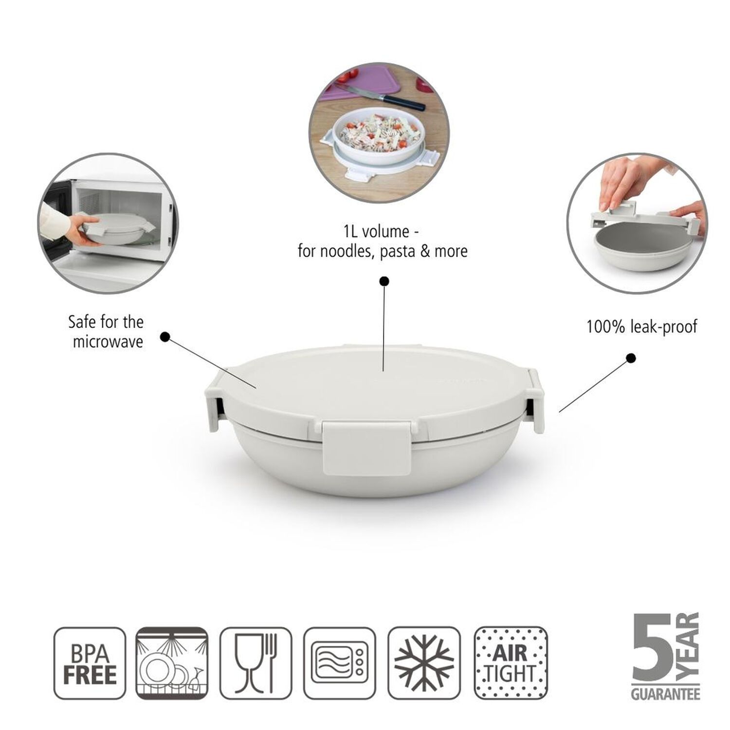 Bowl Para Almuerzo Make & Take 1 Lt White image number 6.0
