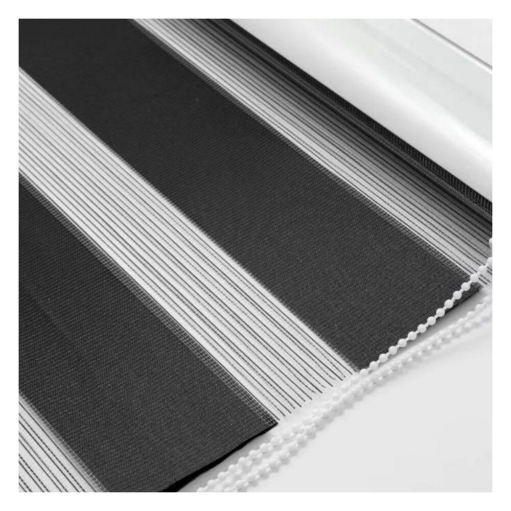 Cortina Roller Dúo Zebra Negra 60x220 Cm image number 2.0
