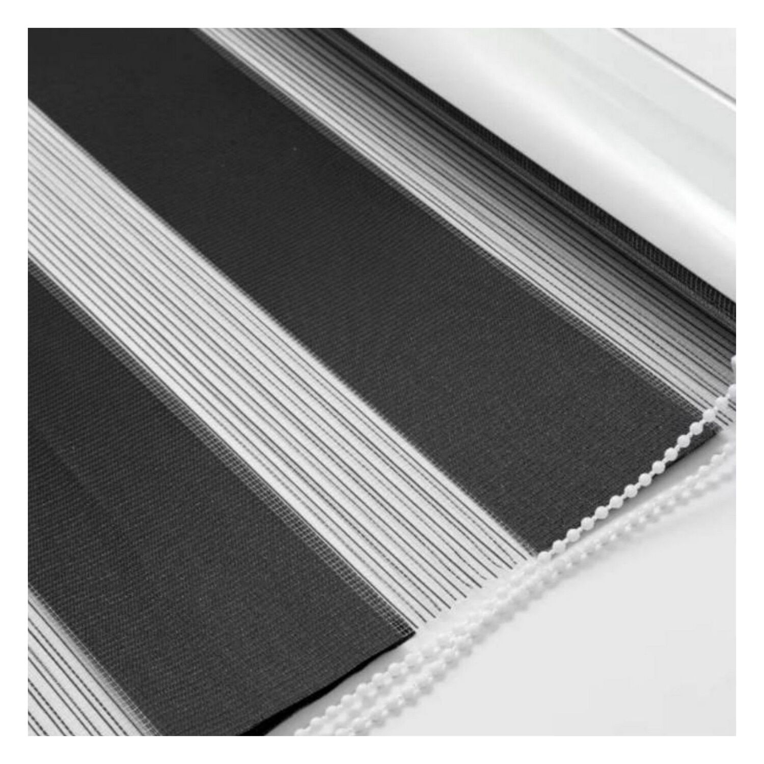 Cortina Roller D&uacute;o Zebra Negra 60x220 Cm image number 2.0