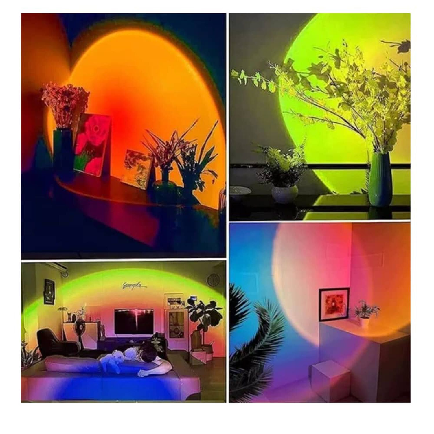 L&aacute;mpara Sunset, Proyector Led Sunset Con Base Luz image number 3.0