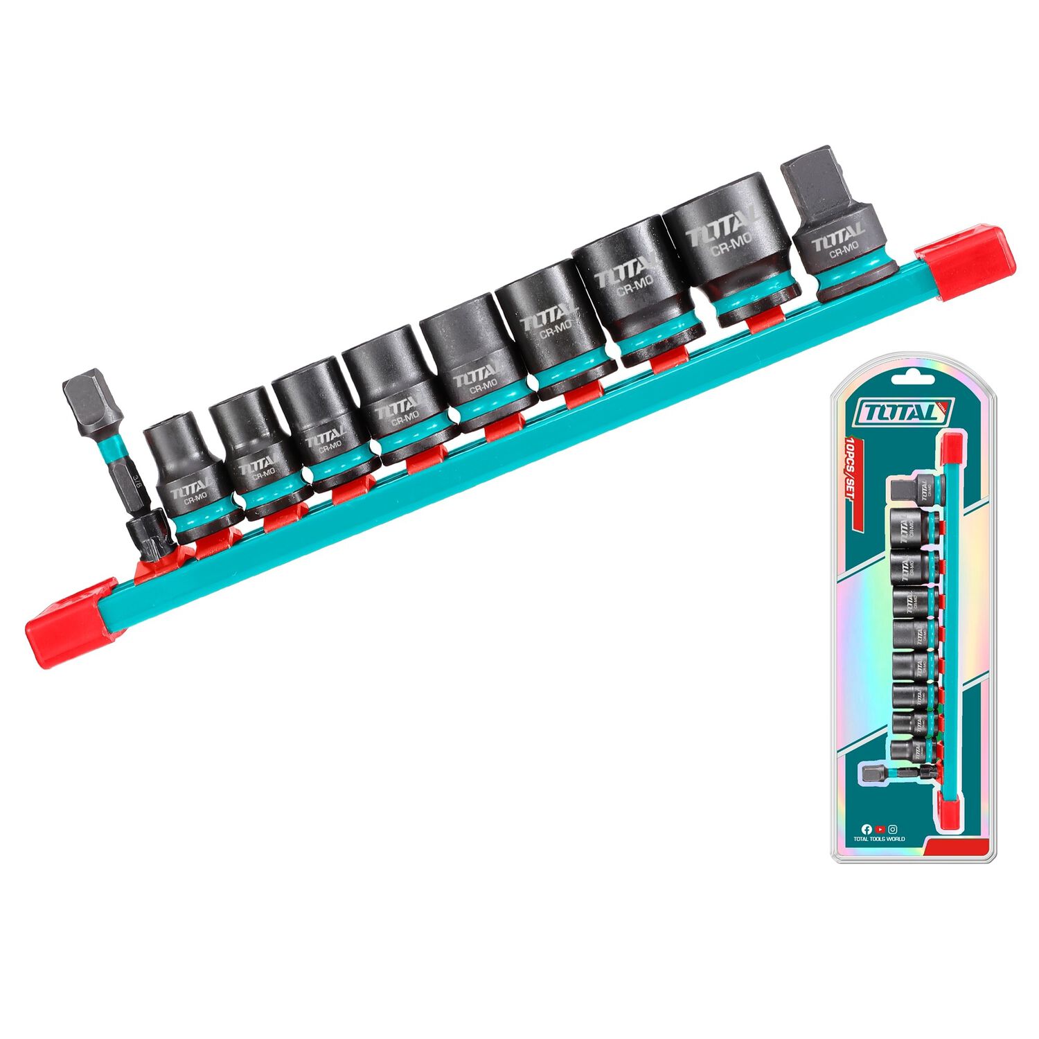 Juego Dados Impacto 10 Piezas 3/8"dr. Total image number 0.0