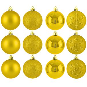 16 Esferas Bambalinas Adorno Navideño Dorado 6cm Decoracion 16 Esferas Bambalinas Adorno Navideño Dorado 6cm Decoracion