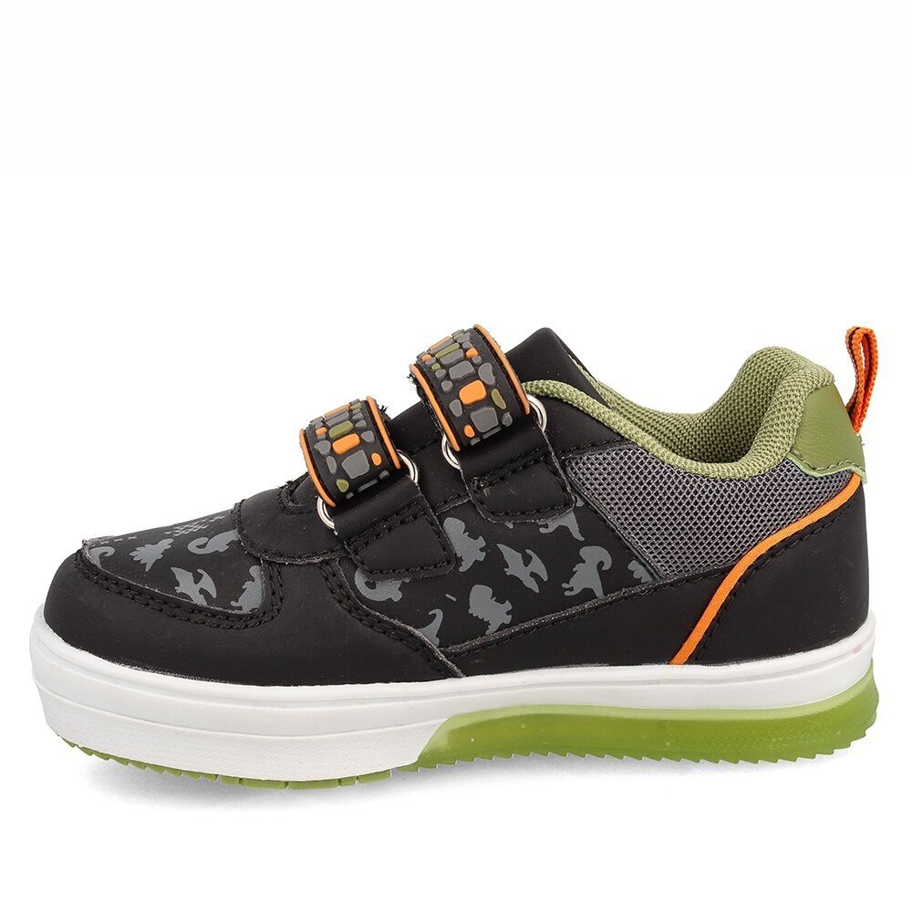Zapatilla Ni&ntilde;o Bubblegummers Luces Neon Negro-naranja image number 1.0