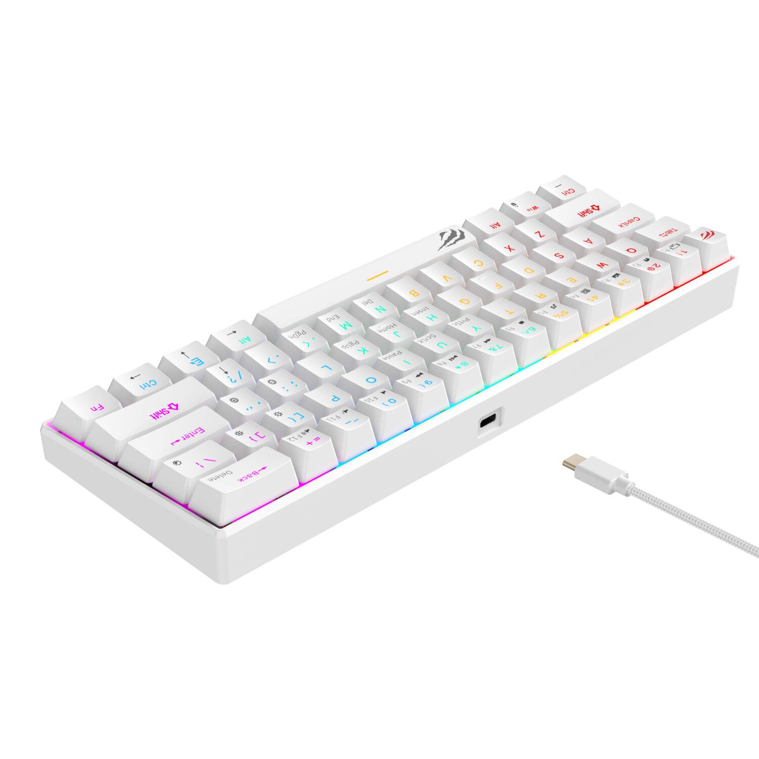 Teclado Gamer Mec&aacute;nico Luces Rgb Kb903l Havit Blanco image number 3.0