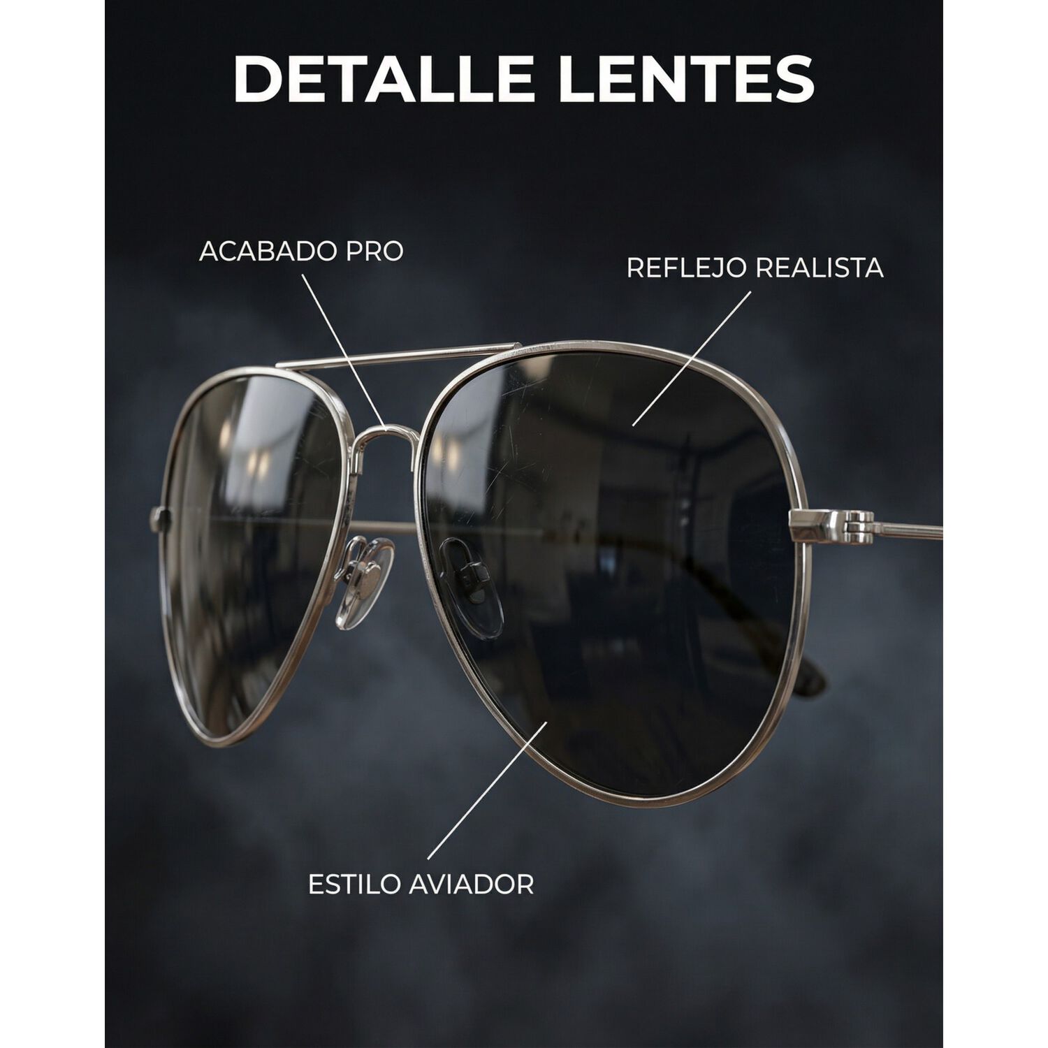 Kit Disfraz Calvo Con Lentes Aviador Y Barba Postiza Cosplay image number 3.0
