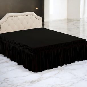Faldon Para Cama De 2 Plazas Color Negro