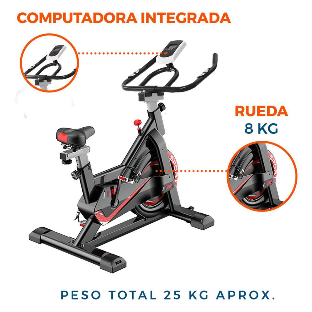 Bicicleta Spinning 707 Volante Inercia 8 Kg image number 4.0
