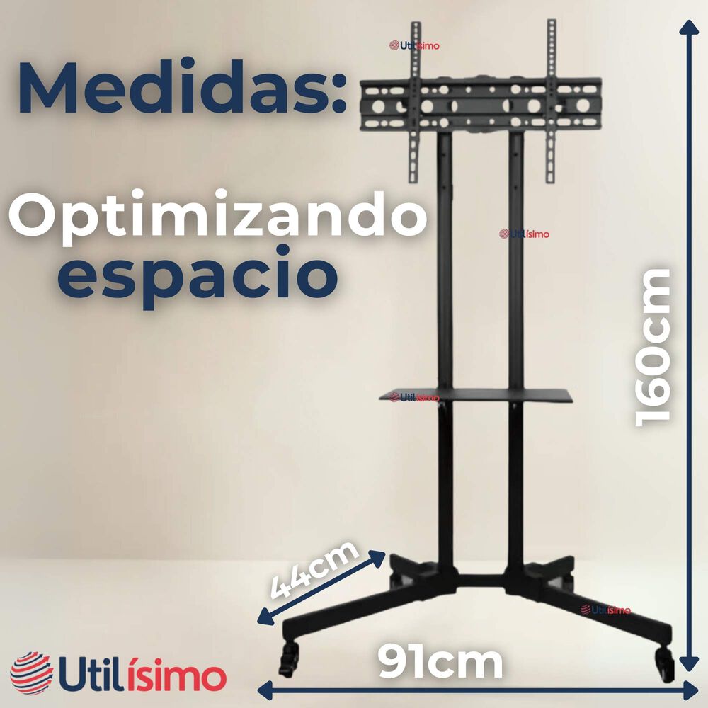 Soporte Tv Grande M&oacute;vil Con Ruedas 32 A 75 Pulgadas 32 40 43 50 55 60 65 75 image number 3.0