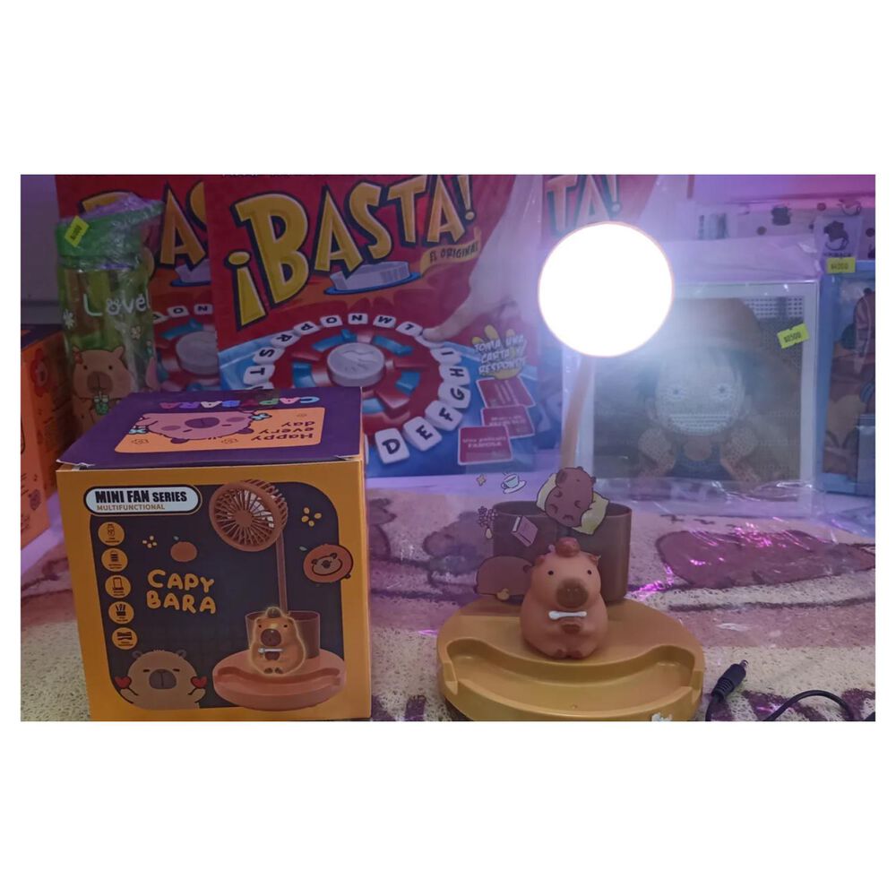 Mini Lampara Y Organizador De Escritorio Usb Capibara image number 2.0