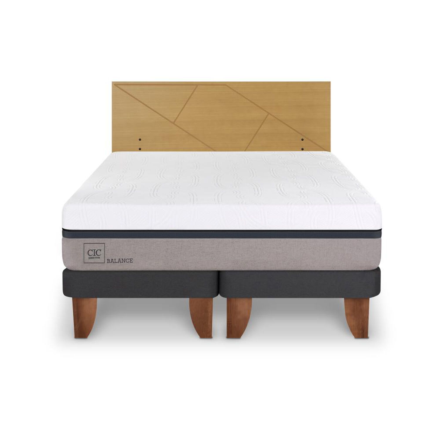 Cama Europea Cic Balance / 2 Plazas / Base Dividida + Respaldo image number 0.0