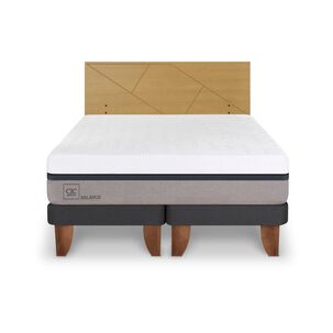 Cama Europea Cic Balance / 2 Plazas / Base Dividida + Respaldo
