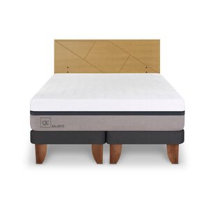 Cama Europea Cic Balance / 2 Plazas / Base Dividida + Respaldo