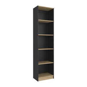 Estante Organizador 5 Niveles 180,6x45x29,9 Cm Negro Y Cafe Claro