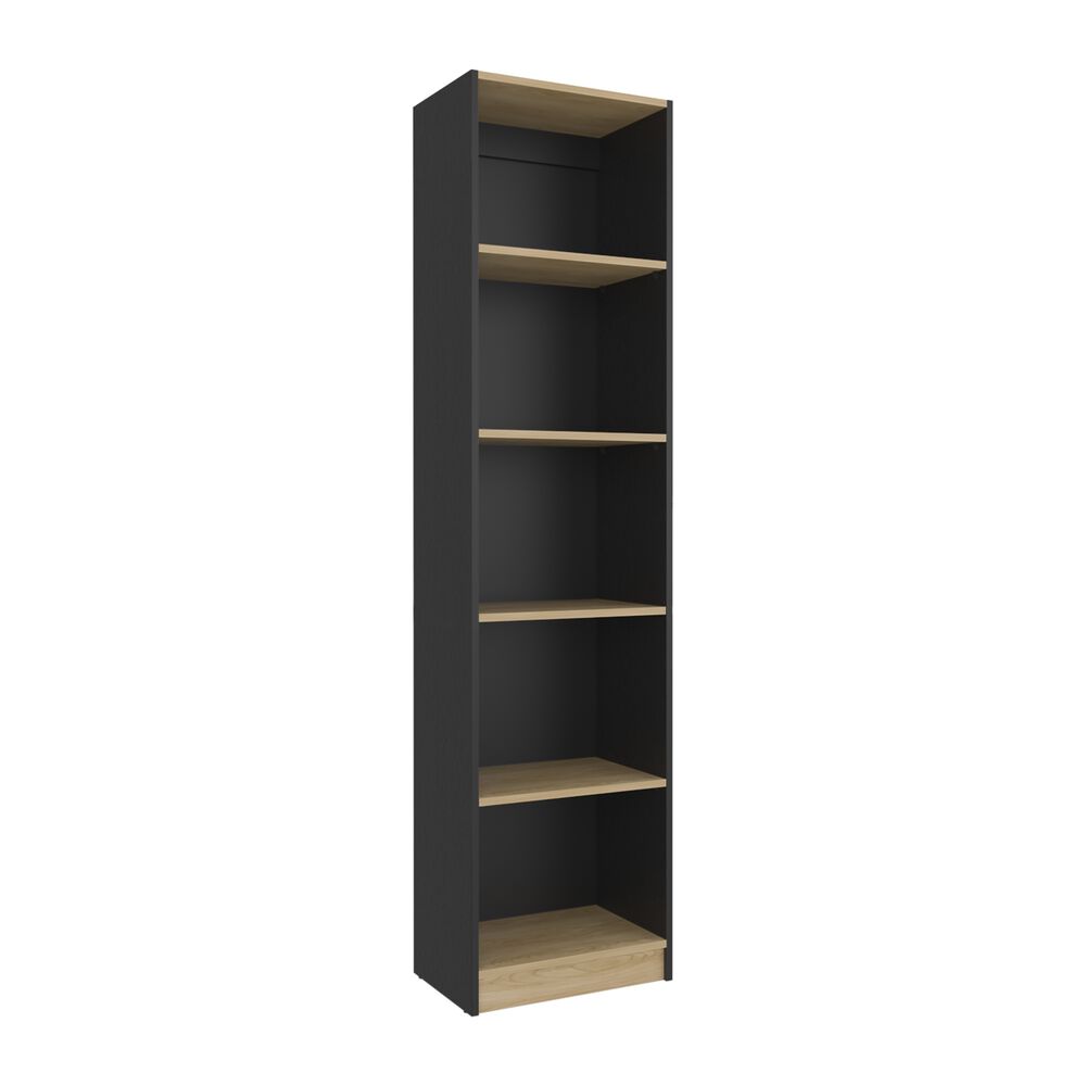 Estante Organizador 5 Niveles 180,6x45x29,9 Cm Negro Y Cafe Claro image number 0.0