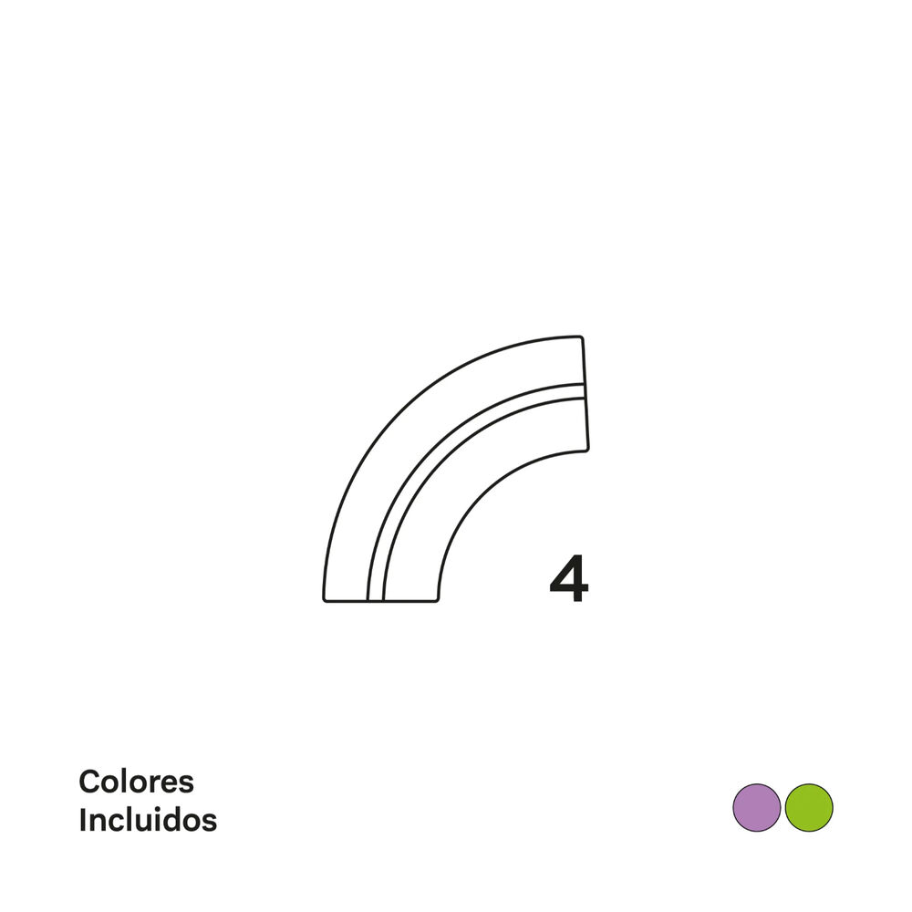 Accesorios Pista Cuarto De Curva 4 Piezas Imanix image number 2.0