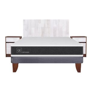 Cama Europea Cic New Ortopedic / 2 Plazas / Base Normal + Set de Maderas Legno