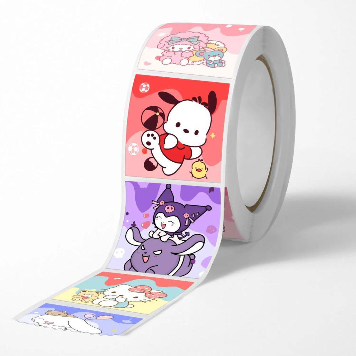 Rollo 500 U Sticker Kawaii Kuromi, Kitty, Melody Y Amigos image number 1.0