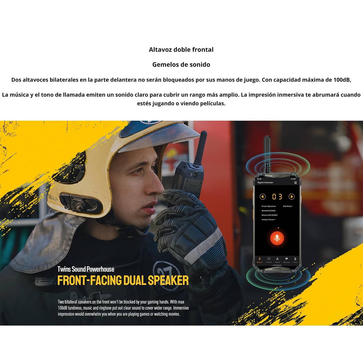 Celular Rugged Ulefone Armor 20wt Resistente A Golpes, Polvo, Humedad Y Agua / Walkie Talkie Dmr/uhf &ndash; Digital An&aacute;logo, Potente Parlante De 100 Db image number 5.0