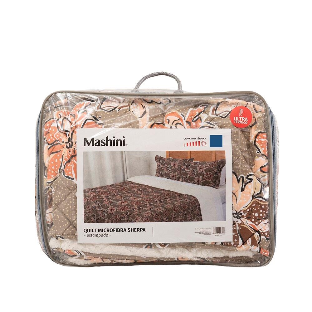 Quilt Estampado Sherpa King Flores image number 4.0