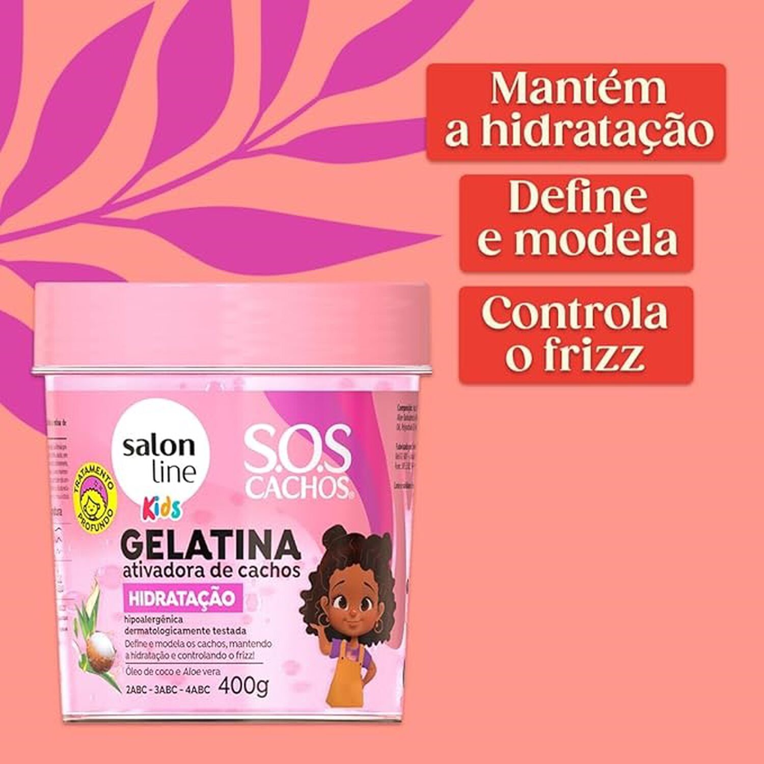 Sos Cachos Gel Hidratacion Kids 400 G Salon Line image number 2.0
