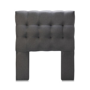 Respaldo Alicante Con Patas Tela 1,5 Plazas Gris Oscuro