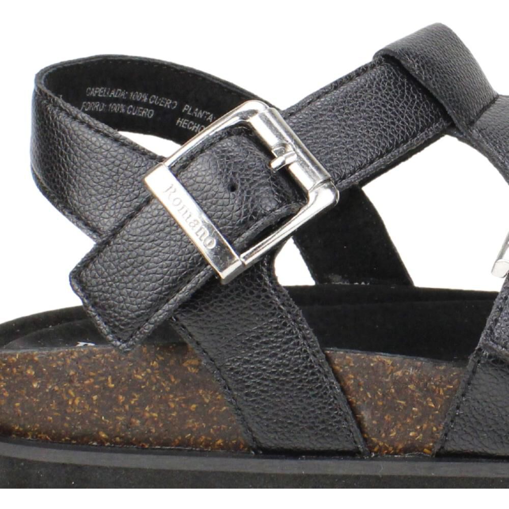 Sandalia Mujer Romano Negro image number 3.0