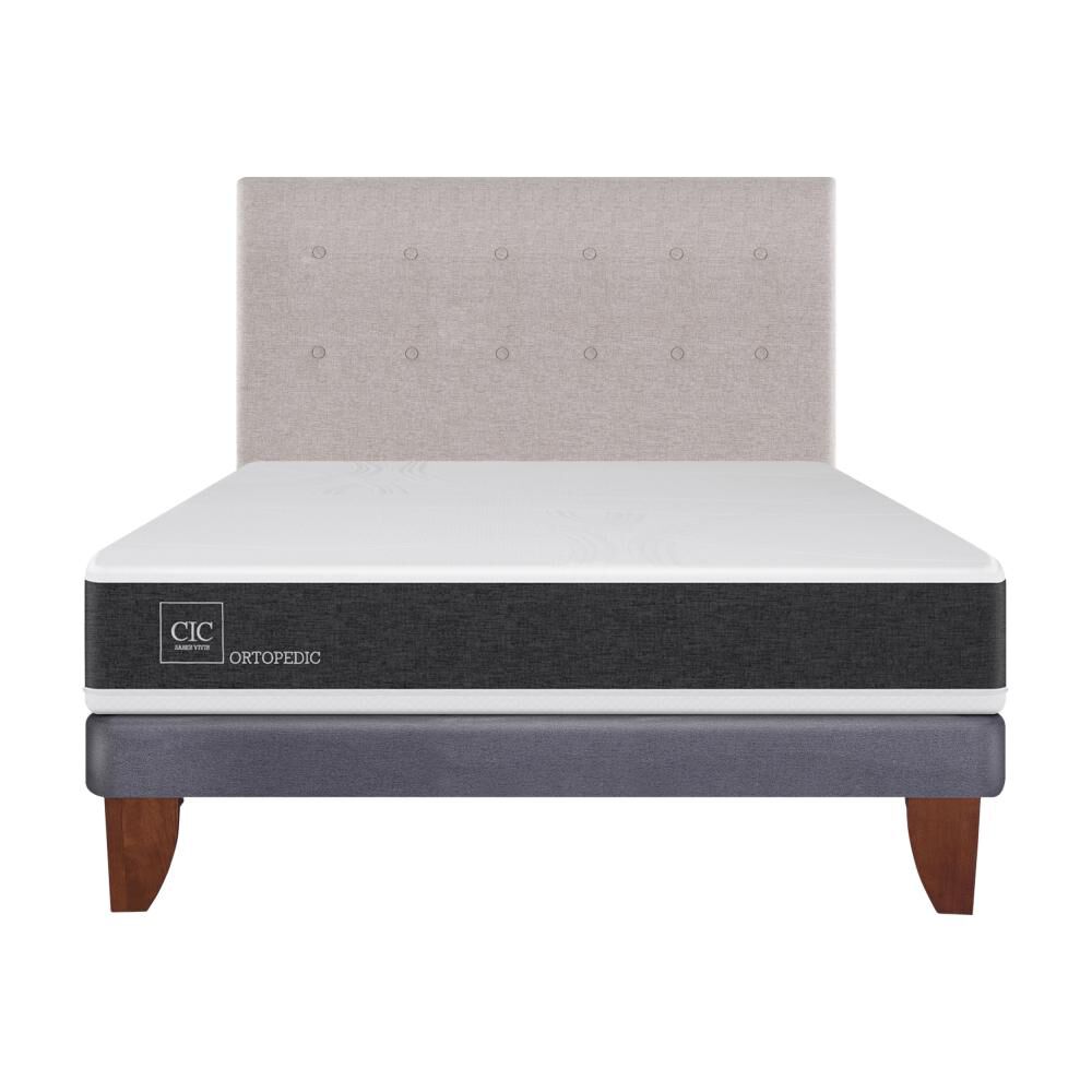 Cama Europea Cic Ortopedic / 2 Plazas / Base Normal + Respaldo image number 0.0
