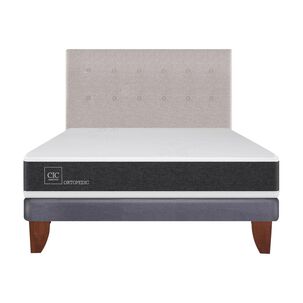 Cama Europea Cic Ortopedic / 2 Plazas / Base Normal + Respaldo