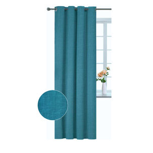 Cortina Engomada Termica 100% Blackout De Tipo Lino