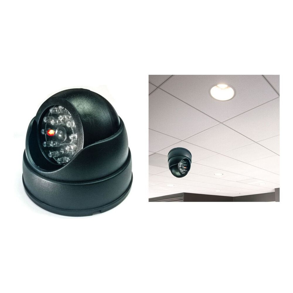 Pack 4 Cámara Vigilancia Falsa Domo Led Intermitente Fácil image number 1.0