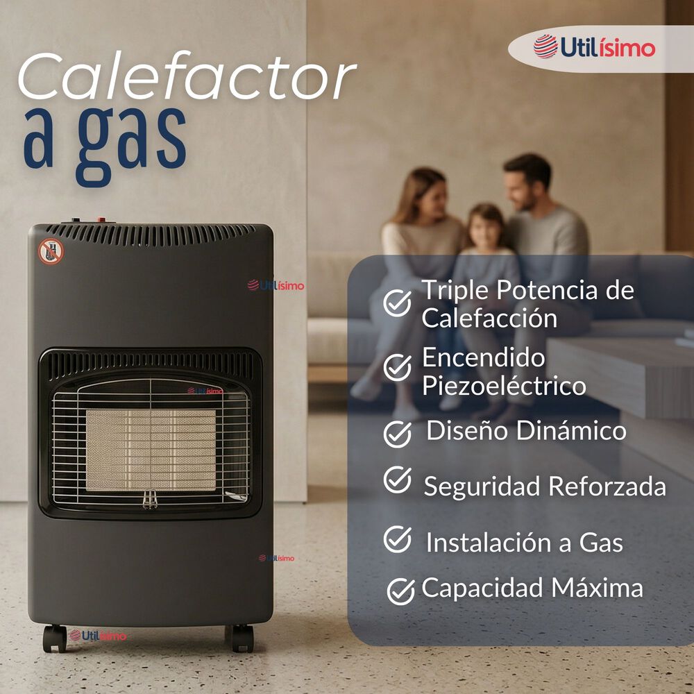 Calefactor A Gas Licuado 5kg A 15kg Plegable Interior Exterior Con Accesorios image number 2.0