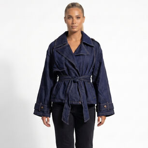 Chaqueta Blazer Denim Mujer Oversize Rashel