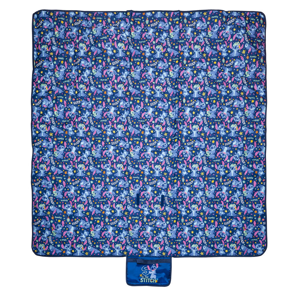 Manta Picnic Azul Stitch Unisex image number 1.0
