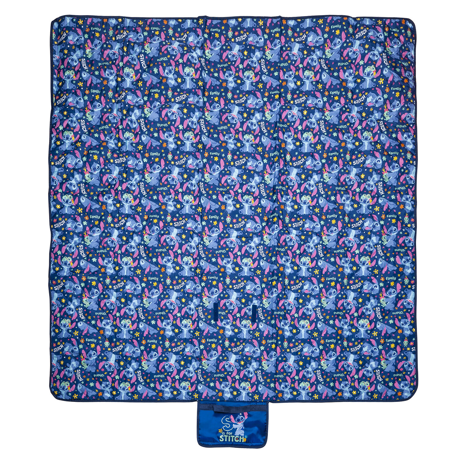 Manta Picnic Azul Stitch Unisex image number 1.0