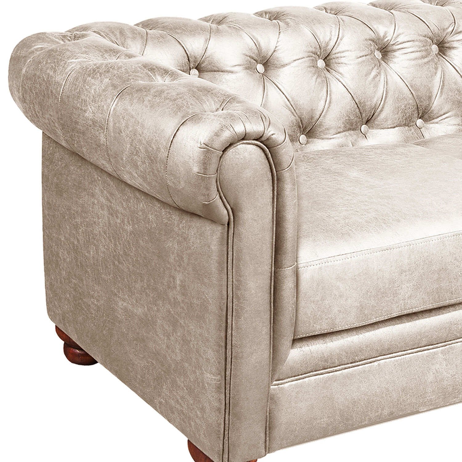 Sofa Florencia 2c Cuero Colorado Beige image number 2.0