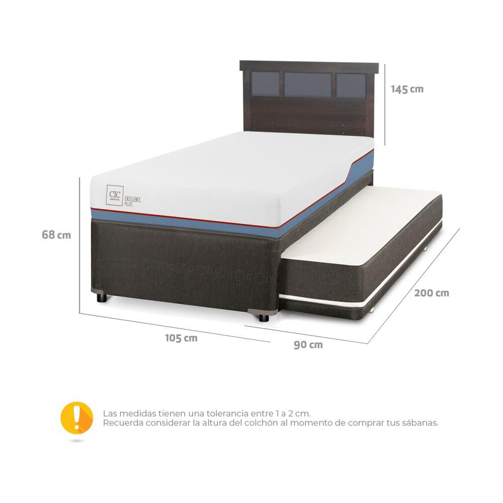 Cama Nido Cic Excellence Plus / 1.5 Plazas / Base Normal + Respaldo image number 2.0