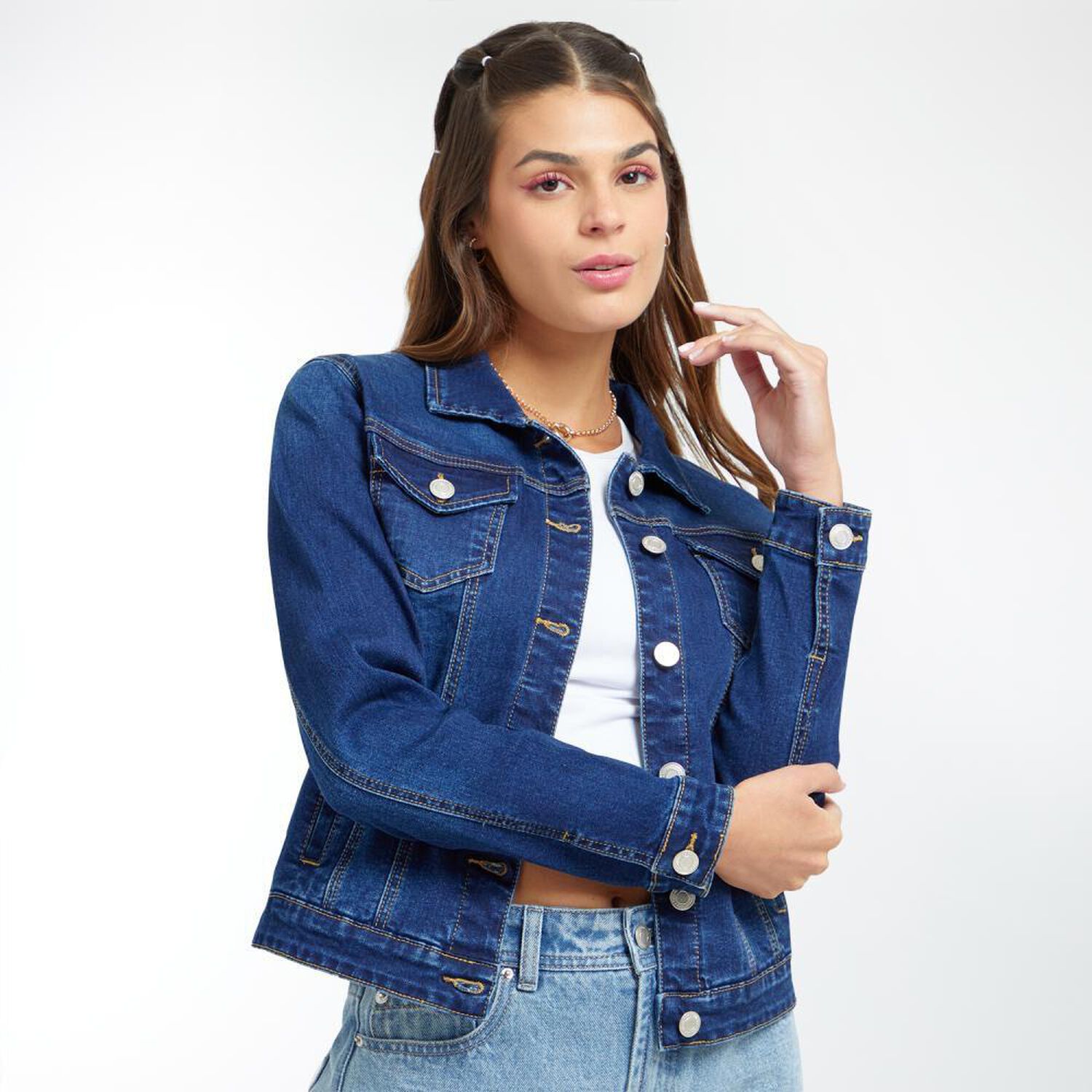 Chaqueta Denim Regular Mujer Freedom image number 2.0