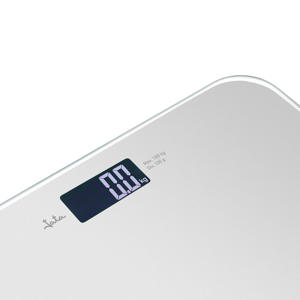 Moderna Pesa Ba&ntilde;o Electr&oacute;nica Vidrio Templado Blanca Marca Jata image number 1.0