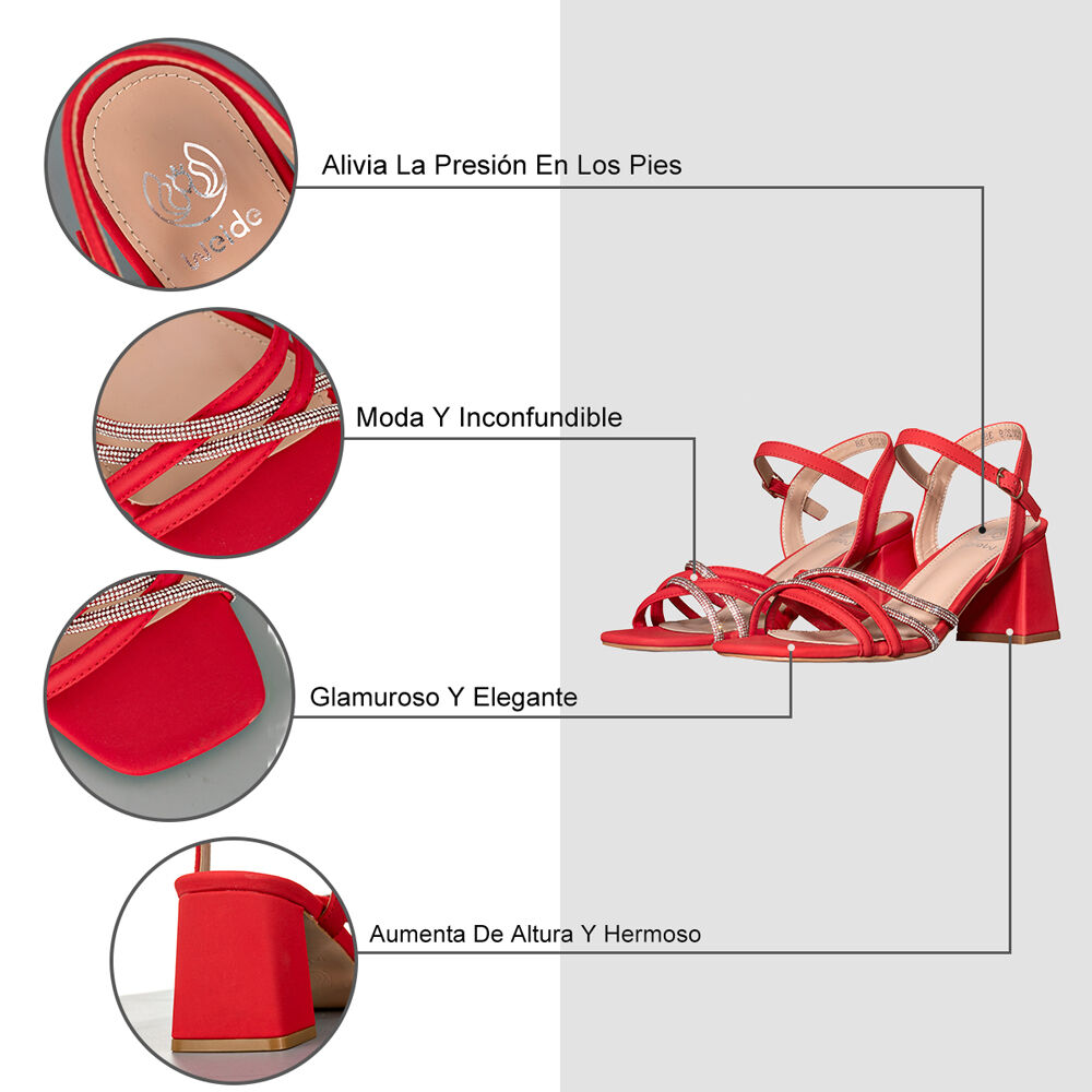 Sandalia Taco Casual Fiesta Mujer Elegante Weide You239 image number 5.0