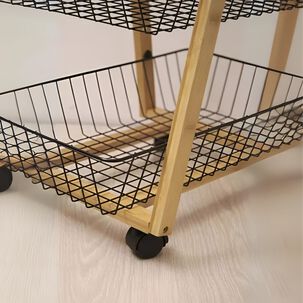 Carro Organizador 3 Niveles Con Canastos De Cocina Frutero