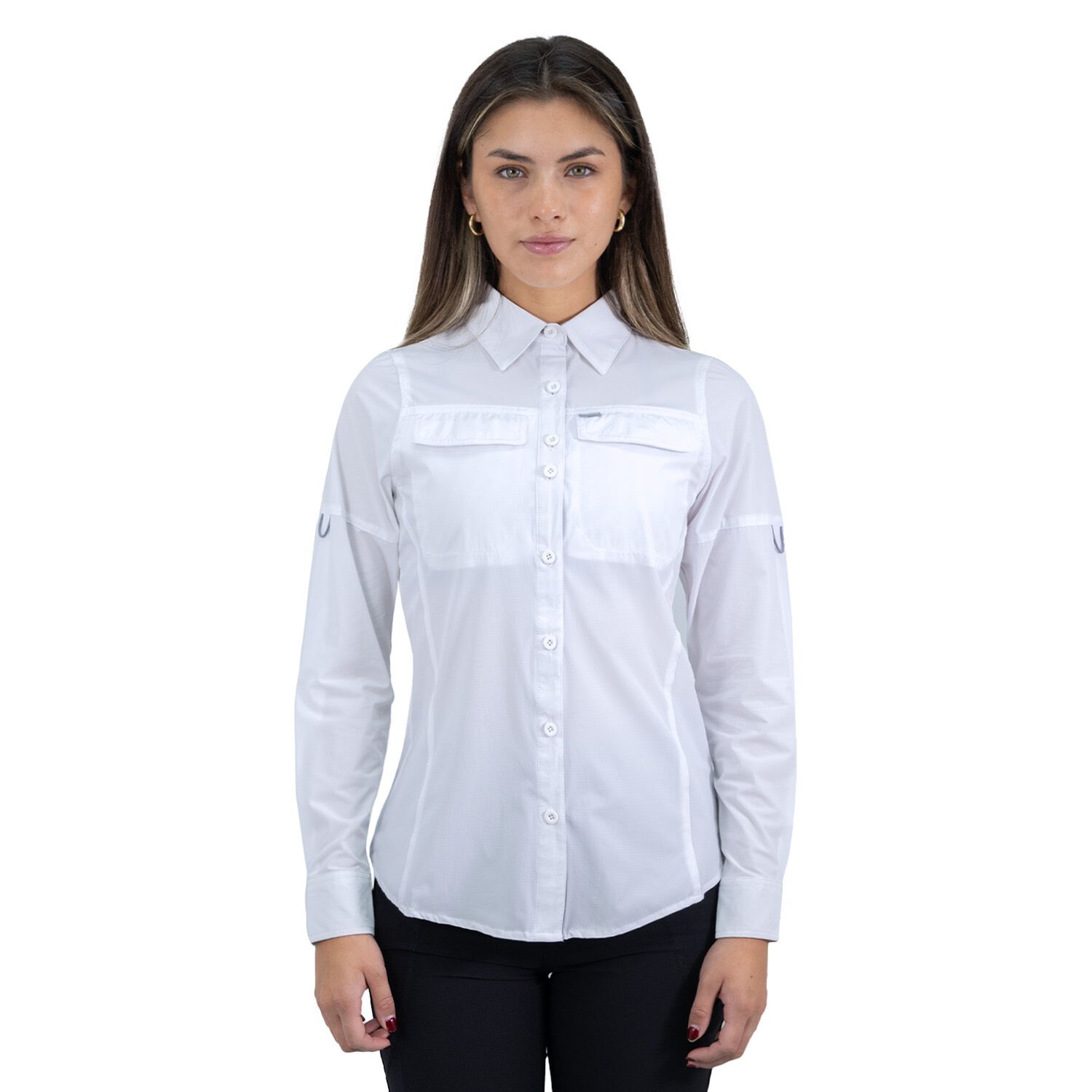 Camisa Hw Antakari Spandex Blanca Mujer image number 0.0