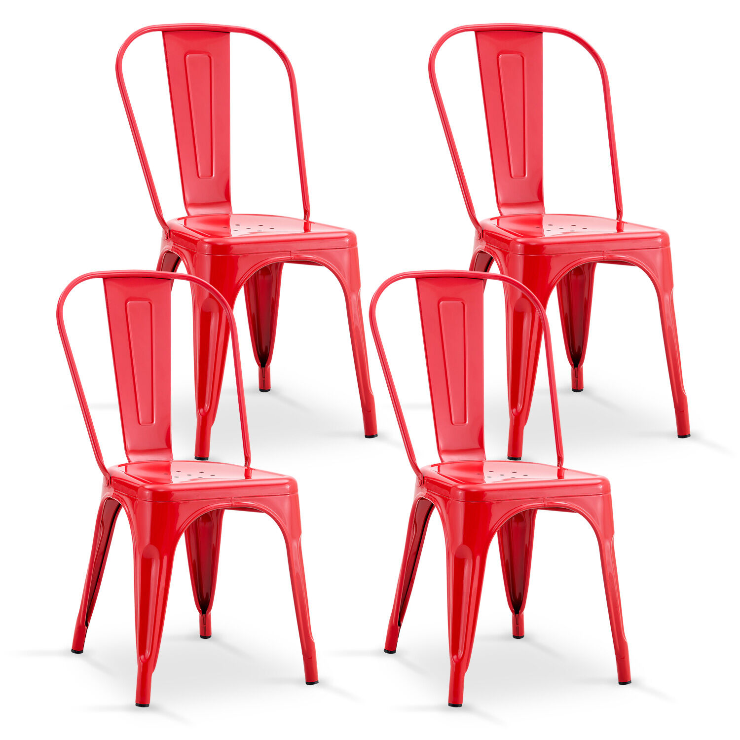 Pack De 4 Silla Metal Tolix Rojo image number 0.0