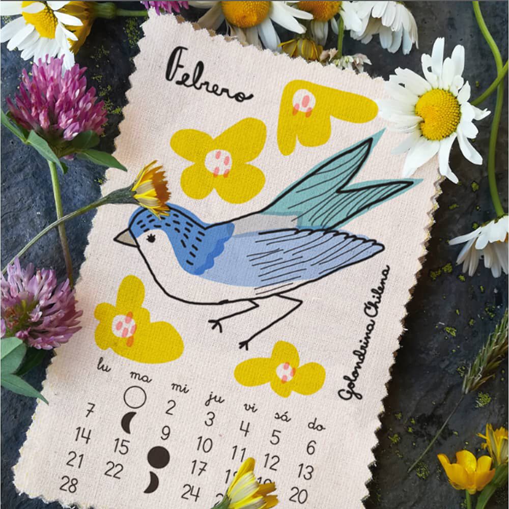 Calendario 2022 Aves Pajarito De Mimbre image number 2.0